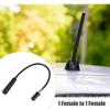 X AUTOHAUX Car Radio Antenna 1 Female to 1 Female Adapter Connector Cable FM AM Stereo Audio for Chrysler for Dodge for Ford for GM for Jeep 2002-Up 40-CR20 view 2
