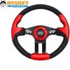 Huskey Trooper Red Golf Cart Steering Wheel 12.5 Inch OD Comfortable Grip + Club Car DS Hub Adapter Black 5/6 Hole Pattern view 3