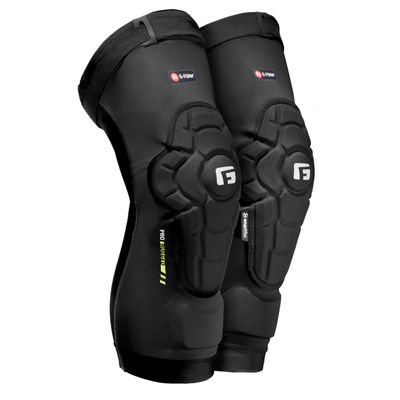 G-Form Pro-Rugged 2 MTB Knee Guards - Compression Knee Gear for Protection - Comfortable for Men & Women - Breathable & Durable Guards for Mountain Biking - Black, Adult Medium