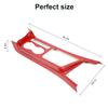 CheroCar Gear Shift Panel Trim Cover ABS Interior Accessories Decoration Trim Cover for Dodge Challenger 2009-2014 (Red Carbon Fiber) view 3
