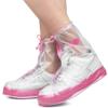 Galashield Rain Shoe Covers | Waterproof Shoe Covers for Men Women | Reusable Galoshes Overshoes (Clear/Pink, Small) view 2