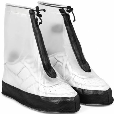 Galashield Rain Shoe Covers | Waterproof Shoe Covers for Men Women | Reusable Galoshes Overshoes (Clear/Black, XX-Large)