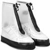 Galashield Rain Shoe Covers | Waterproof Shoe Covers for Men Women | Reusable Galoshes Overshoes (Clear/Black, XX-Large) view 1