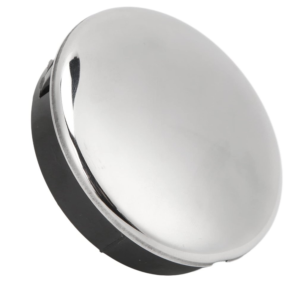 Boat Steering Wheel Center, Marine Steering Wheel Cover ABS Snap in Glossy Finish Stainless Steel 2.5in for Yachts