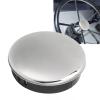 Boat Steering Wheel Center, Marine Steering Wheel Cover ABS Snap in Glossy Finish Stainless Steel 2.5in for Yachts view 4