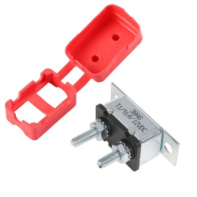 GLOSO Stud Type Circuit Breakers E513C Auto Reset (T1) Lengthwise Bracket for Marine Boat Truck RV Motorcycle Heavy Machinery Medical Motors - 15A, 1 Pack