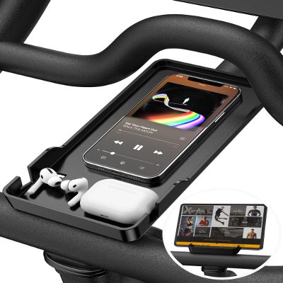Acoretoas Phone Holder for Peloton Bike & Peloton Bike +, Peloton Bike Accessories, Built-in Anti-Slip Silicone mat Mount Tray, Peloton Phone Holder for iPhone, iPad - Easy Installation