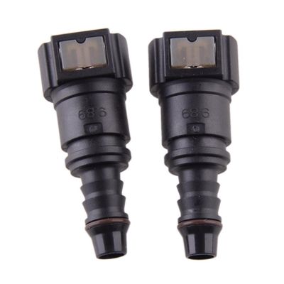 beler 2Pcs 9.89mm ID8 5/16" Female Fuel Line Hose Quick Connect Release Pipe