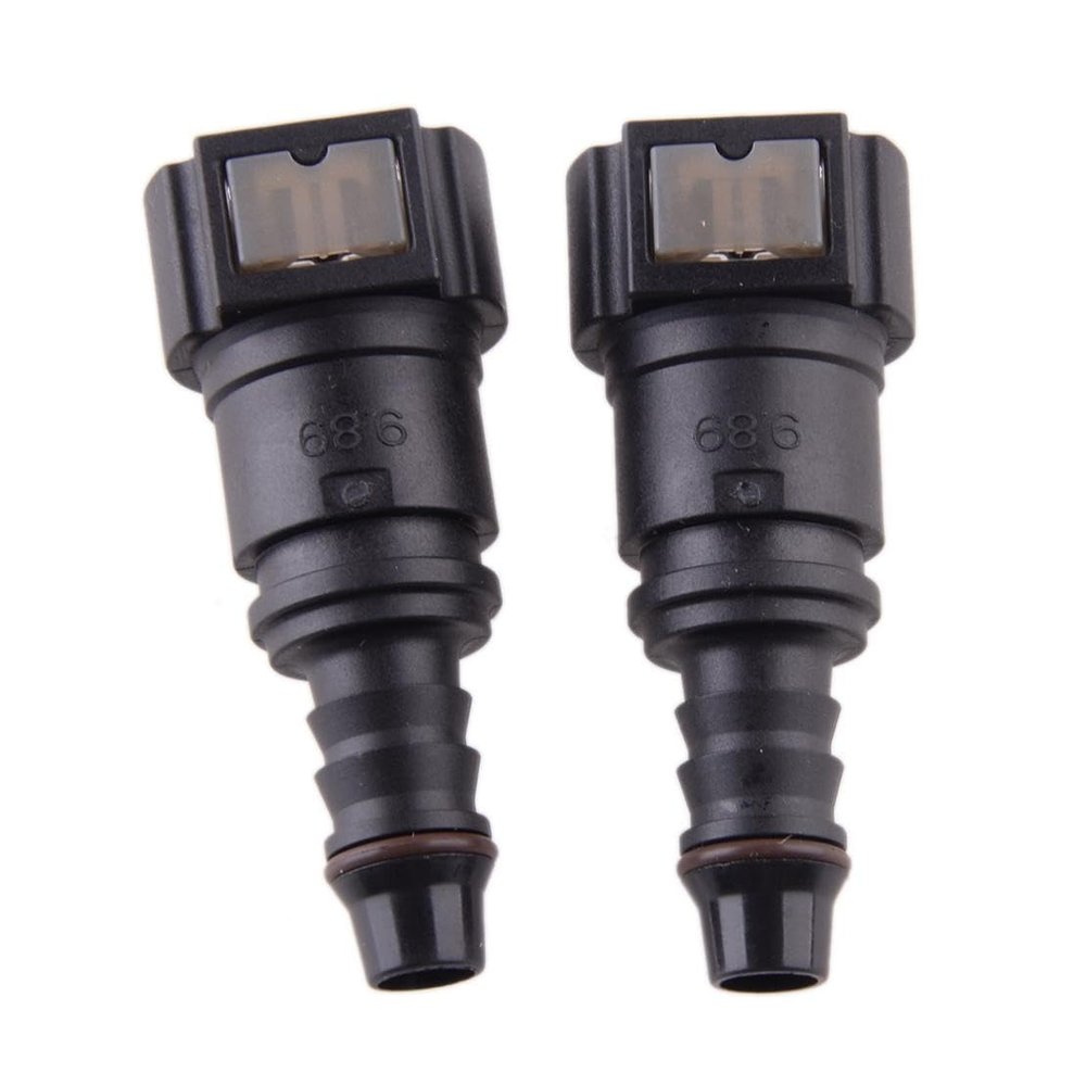 beler 2Pcs 9.89mm ID8 5/16" Female Fuel Line Hose Quick Connect Release Pipe