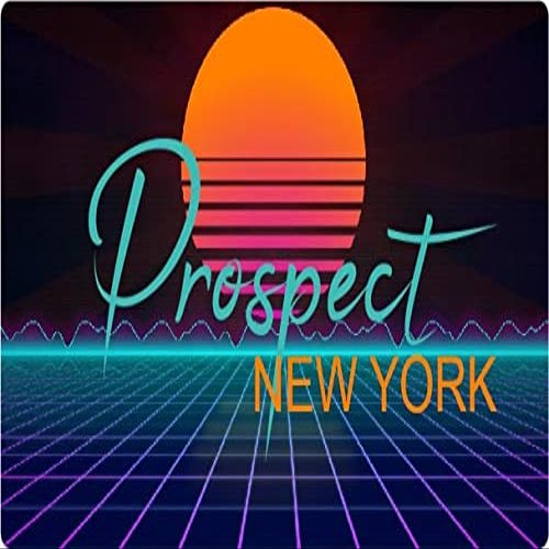 Prospect New York 2 X 1.25-Inch Vinyl Decal Stiker Retro Neon Design