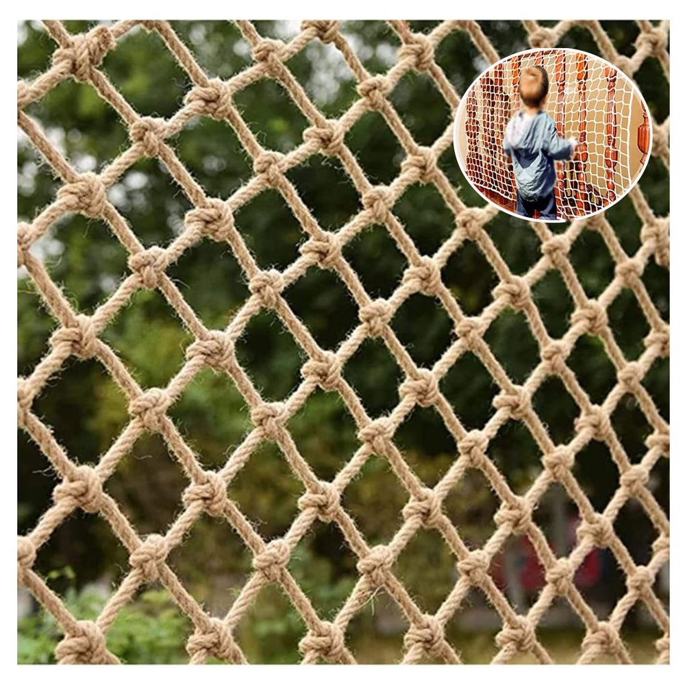 Safety Net Child Swing Fence Netting Truck Trailer Heavy Duty Cargo Net Balcony Stair Playground Protection Net Treehouse Climbing Net (Size : 1 * 5m(3 * 16ft))