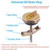 Dsnaduo 2 PCS Universal Oil Pan Drain Plug, Replace 65109 090-080 090-080CD, Fit 1/2 in. to 3/4 in. Or M12 to M18 Hole view 4