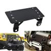 AMOPA Black Stainless Flip-Up Winch Fairlead License Plate Bracket Kit view 1