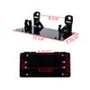 AMOPA Black Stainless Flip-Up Winch Fairlead License Plate Bracket Kit view 2