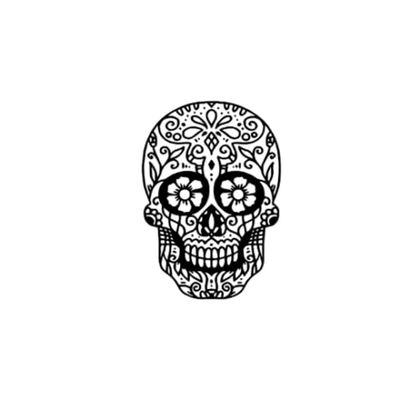 Skull Decal, Sugar Skull Decal, Scull decar car, skull decal personalized Skull Sticker (4 Inch)