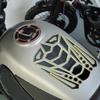 ihreesy Motorcycle Side Tank Pad Protector,3D Waterproof Gas Tank Pad Protector Decal Stickers Universal Self-Adhesive Tank Protector Pad Sticker,Gold view 2
