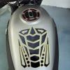ihreesy Motorcycle Side Tank Pad Protector,3D Waterproof Gas Tank Pad Protector Decal Stickers Universal Self-Adhesive Tank Protector Pad Sticker,Gold view 3