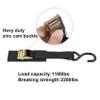 Ayaport Cam Buckle Tie Down Straps 20 feet 2200lbs Break Strength Securing Straps with S Hooks for Motorcycle, Kayak, Car, Truck, Dirt Bike view 3