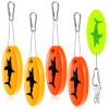 Herdear 4 Pcs Boat Key Floating Keychain Glow in the Dark Foam Floating Boat Key Ring Waterproof Oval Keychain for Fishing Surfing Kayak Sailing Swiming Outdoor Water Sport view 1