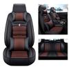rasiarpio Full Set for Stinger 2018-2021 Seat Covers Black-Coffee PU Leather Car Front Rear Seat Protection Cushions with Headrest, 5-Seat Cover Airbag Compatible MH51 Type Waterproof view 2