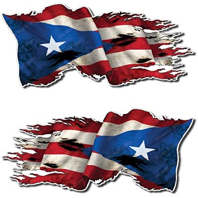 Puerto Rican American USA Decal Sticker America Puerto Rico Country Pride Bumper Window Car Truck Vehicle Reverse Mirrored