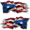 Puerto Rican American USA Decal Sticker America Puerto Rico Country Pride Bumper Window Car Truck Vehicle Reverse Mirrored view 1