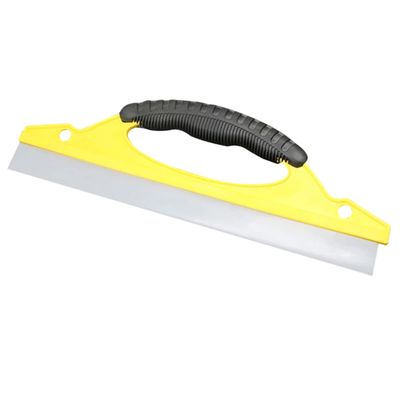 Wakauto 1pc Slotted D-Shaped Wiper for Glass Cleaning Ergonomic Handle Window Cleaning Tool Household Glass Wiper for Cars and Home Use Easy to Operate Excellent Results