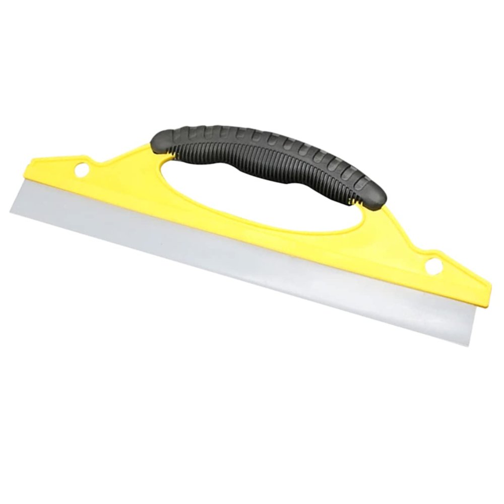 Wakauto 1pc Slotted D-Shaped Wiper for Glass Cleaning Ergonomic Handle Window Cleaning Tool Household Glass Wiper for Cars and Home Use Easy to Operate Excellent Results
