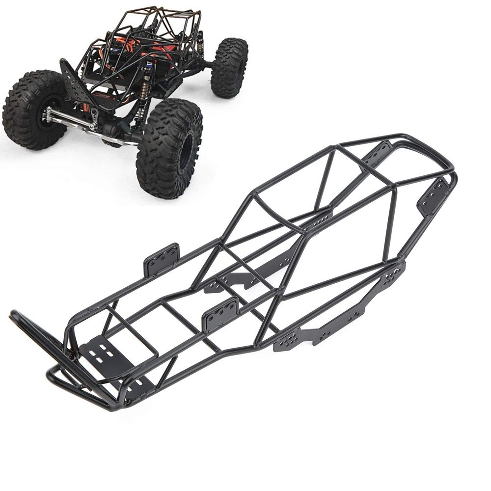 Tomotato RC Roll Cage Chassis, Heavy-Duty Metal Full Tube Frame Body Chassis with Enhanced Traction and Rigid Stability for Axial SCX10 1/10 Scale RC Crawler Truck Upgrade Parts