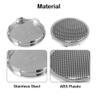 X AUTOHAUX 4pcs 63mm Dia 6 Clips Wheel Tyre Center Hub Caps Cover Black and White Sticker for Auto Vehicle view 3