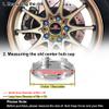 X AUTOHAUX 4pcs 63mm Dia 6 Clips Wheel Tyre Center Hub Caps Cover Black and White Sticker for Auto Vehicle view 4