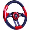 Huskey Club Car Precedent Golf Cart Steering Wheel Red Black Brushed Spokes Carbon Fiber Grips SS logo Premium Quality view 2