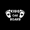 Vesvory 2pcs Baby Feet Stickers for Car Baby On Board Keep Distance Sticker for Cars Baby Bumper Stickers Baby Safety Sticker Notice Board Car Accessories for Kids (Reflective White) view 2