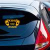 Vesvory 2pcs Baby Feet Stickers for Car Baby On Board Keep Distance Sticker for Cars Baby Bumper Stickers Baby Safety Sticker Notice Board Car Accessories for Kids (Reflective White) view 4