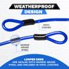 DocksLocks Weatherproof Coiled Security Cable (5ft to 25ft Lengths) with Reinforced Looped Ends, Anti-Theft Protection for Kayaks, Bikes, Paddleboards, Outdoor Equipment, Bicycles and More 5ft view 3