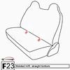 RealSeatCovers ProSync Seat Cover for 1992-2010 Ford F150 F250 F350 Front Bench F23 Molded Headrest Belt Cutout Exact Fit (Black) view 2