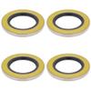 [4-Pack] 010-010 - Double Lip Grease Seal Compatible with 5,200-7,000 lbs Trailer Axle - #42 Spindle - 2.125" Inner Diameter, 3.375" Outer Diameter [Cross Reference: 21333TB, 440972, AF7172-E1, 21352] view 1