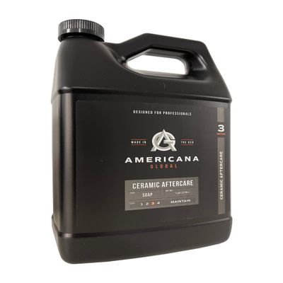 Americana Global Ceramic Aftercare Soap, pH Neutral 2-in-1 Car Shampoo for Nano Ceramic Coatings - 1 Gallon