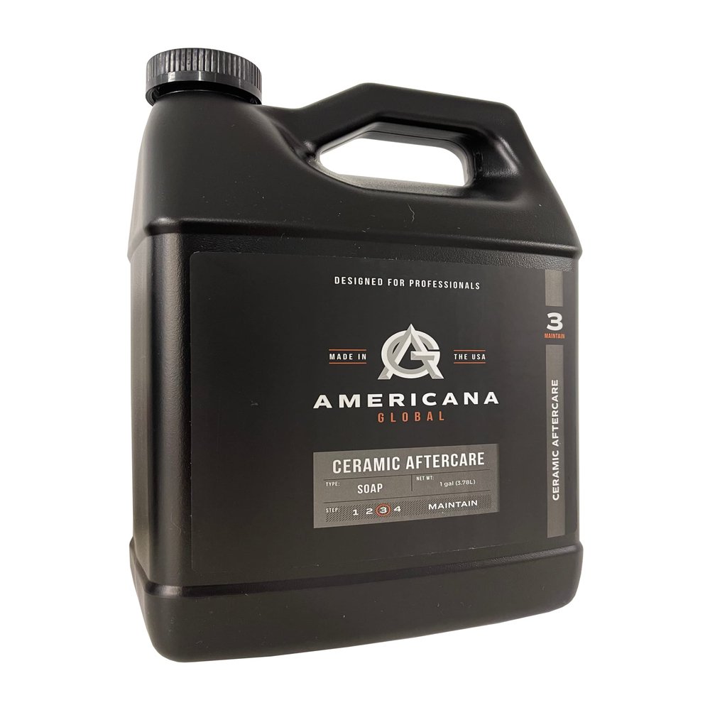 Americana Global Ceramic Aftercare Soap, pH Neutral 2-in-1 Car Shampoo for Nano Ceramic Coatings - 1 Gallon
