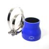 TMKOOL 4-Ply Reinforced High Temperature 3" to 3.75" ID Straight Reducer Hose Silicone Coupler With 304 Stainless Steel T Bolt Clamp Combo (3''-3.75'' Blue) view 2