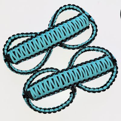 Happy Jeepinit Paracord Roll Bar Grab Handles for Jeep Wrangler, Set of 2, Pick Your Colors (Turquoise)