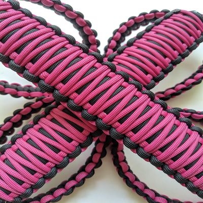 Happy Jeepinit Paracord Roll Bar Grab Handles for Jeep Wrangler, Set of 2, Pick Your Colors (Fuschia)