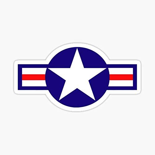 STICKY DUDE US Army Top Air Force Sticker, 5 inches - Cool Star Sticker Motorcycle Helmet Bikers Laptop Wall Window Bumper Decal