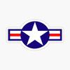 STICKY DUDE US Army Top Air Force Sticker, 5 inches - Cool Star Sticker Motorcycle Helmet Bikers Laptop Wall Window Bumper Decal view 1