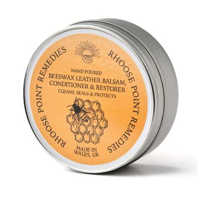 Premium Beeswax Leather Conditioner & Balm Hand-Poured Natural Restorer for Boots, Bags, Jackets, Furniture, Car Seats & More Cleans, Conditions & Protects 1.0 Fl Oz