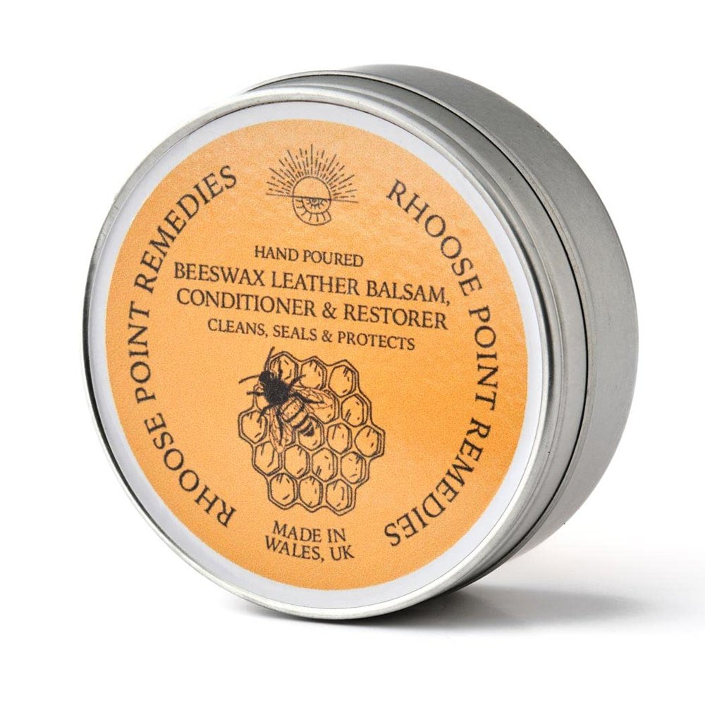 Premium Beeswax Leather Conditioner & Balm Hand-Poured Natural Restorer for Boots, Bags, Jackets, Furniture, Car Seats & More Cleans, Conditions & Protects 1.0 Fl Oz