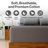 Superity Luxurious Hotel Quality King Fitted Sheet 100% Cotton Ultra Soft, Skin-Friendly & Hypoallergenic Deep Pocket Fits 16 Mattress Easy Care & Snug Fit (King Size - 78 x 80) view 2