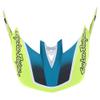 Troy Lee Designs D4 Bicycle Helmet Replacement Visor - MTB Cycling BMX Bicycle Helmet Accessories - Qualifier White/Green, One Size view 1