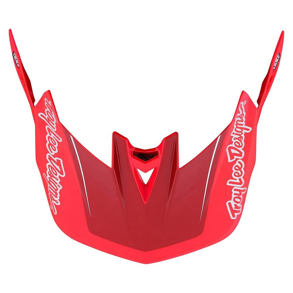 Troy Lee Designs D4 Bicycle Helmet Replacement Visor - MTB Cycling BMX Bicycle Helmet Accessories - Shadow Glo Red, One Size