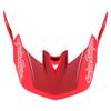 Troy Lee Designs D4 Bicycle Helmet Replacement Visor - MTB Cycling BMX Bicycle Helmet Accessories - Shadow Glo Red, One Size view 1